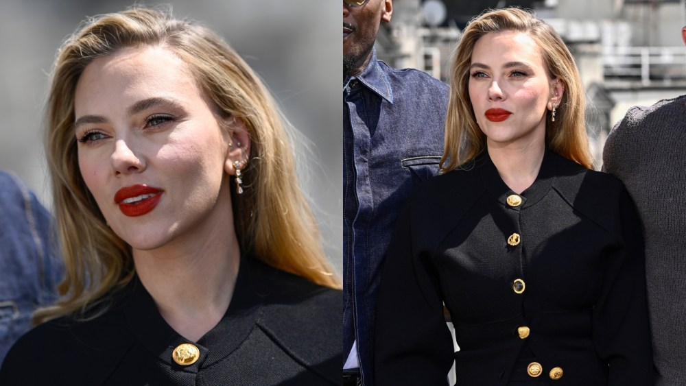 LONDON, ENGLAND - JUNE 16: Scarlett Johansson attends the "Jurassic World Rebirth" photocall at The Corinthia Hotel on June 16, 2025 in London, England. (Photo by Gareth Cattermole/Getty Images)