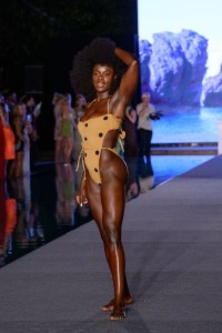 MIAMI BEACH, FLORIDA - MAY 31: Tunde Oyeneyin walks the runway at the Sports Illustrated Swimsuit Runway Show at W South Beach on May 31, 2025 in Miami Beach, Florida. (Photo by Ivan Apfel/Getty Images)