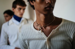 Backstage at Wales Bonner Men's Spring 2026 Ready-to-Wear Collection at Paris Men's Fashion Week