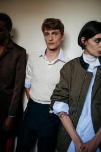 Backstage at Wales Bonner Men's Spring 2026 Ready-to-Wear Collection at Paris Men's Fashion Week