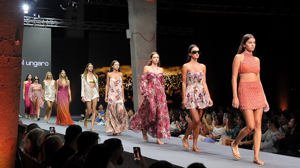 Emanuel Ungaro's resort 2026 collection on the runway in Porto Montenegro.