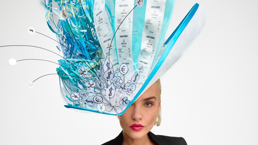 The Head of Finance hat by Stephen Jones for the British insurer Hiscox.