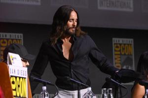 Jared Leto at the "Tron: Ares" panel at the 2025 Comic-Con International: San Diego held at the San Diego Convention Center on July 25, 2025 in San Diego, California.