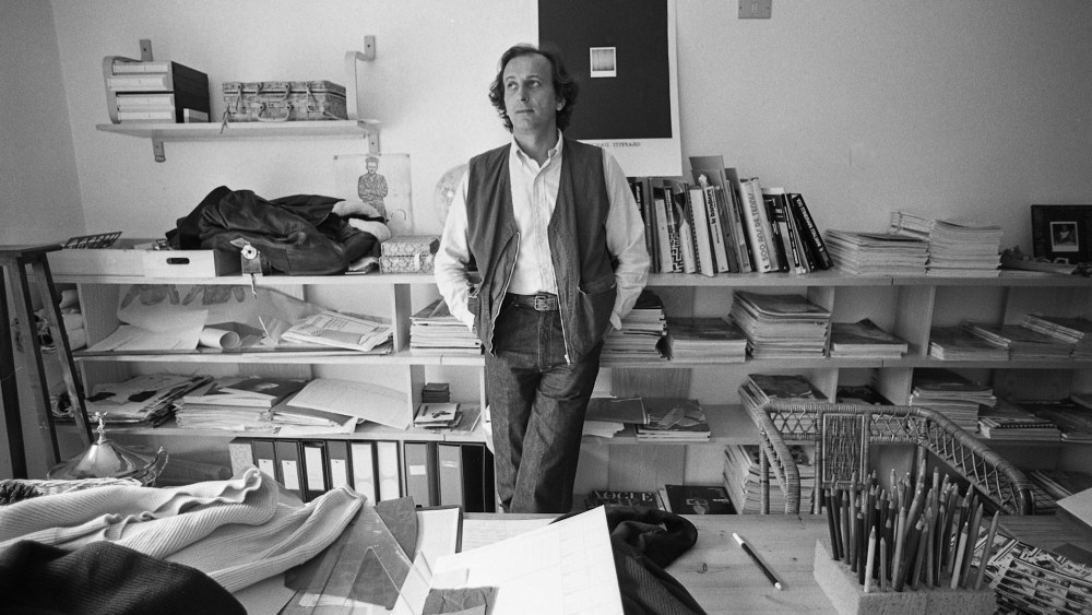 Massimo Osti inside his studio.