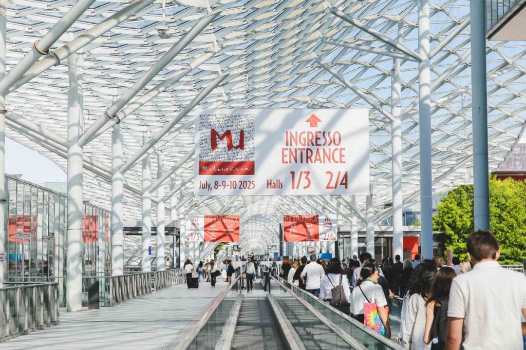 The scene at the 41st edition of the Milano Unica textile trade show in Milan.