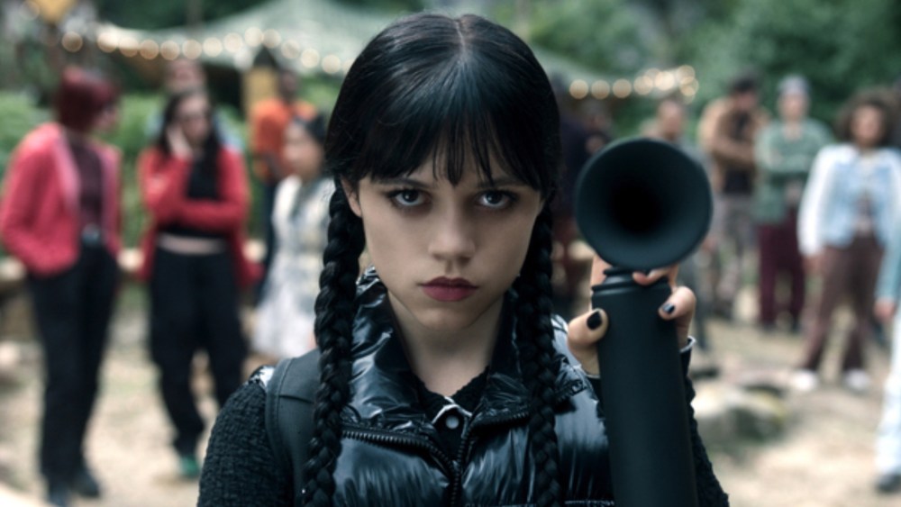 Jenna Ortega as Wednesday Addams in Wednesday on Netflix.