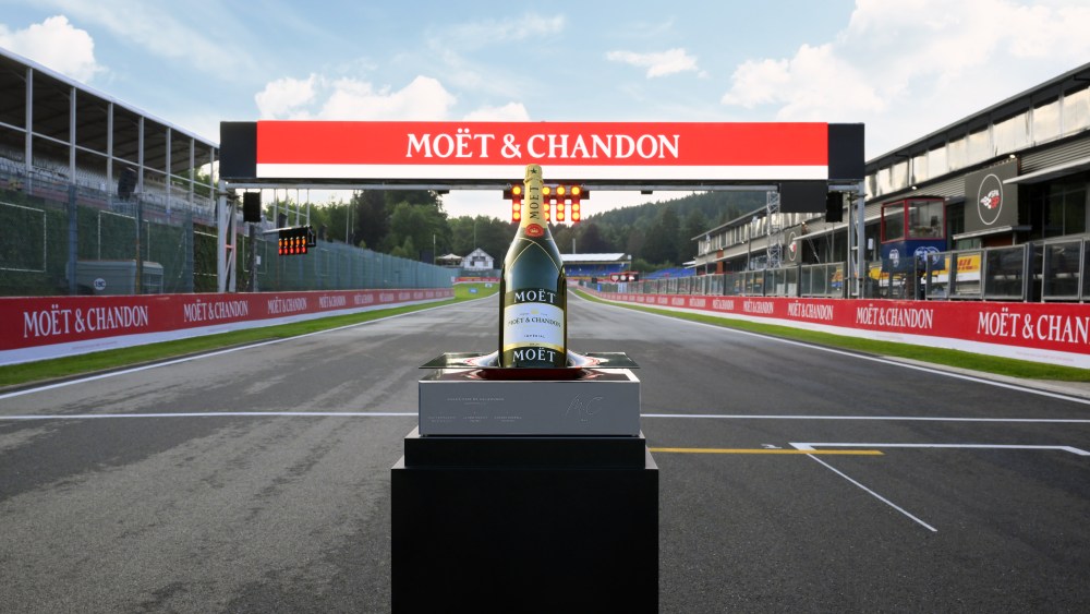 The Moët & Chandon Uber piece for the Belgian Grand Prix.