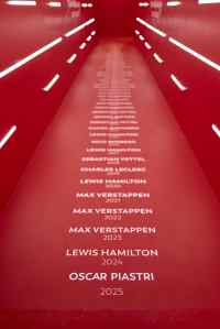 The corridor leading from the podium at the F1 Belgian Grand Prix