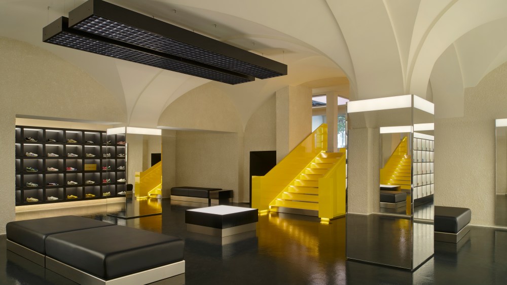 Inside the Onitsuka Tiger flagship in Paris.