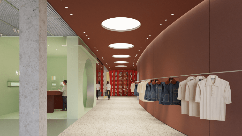 An exclusive render of the Plan C Frame store to open in Milan.