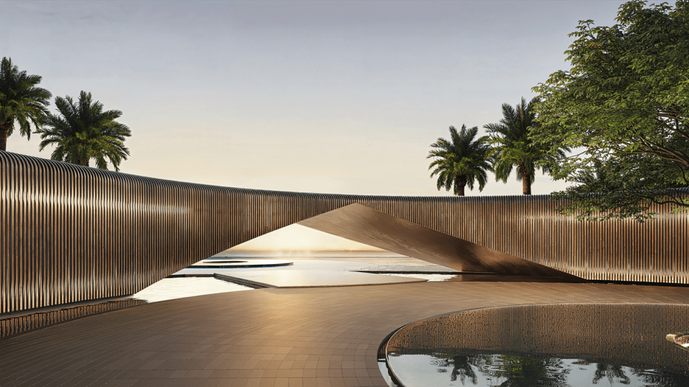 A rendering of Giorgio Armani's real estate project in Rak Al Khaimah.
