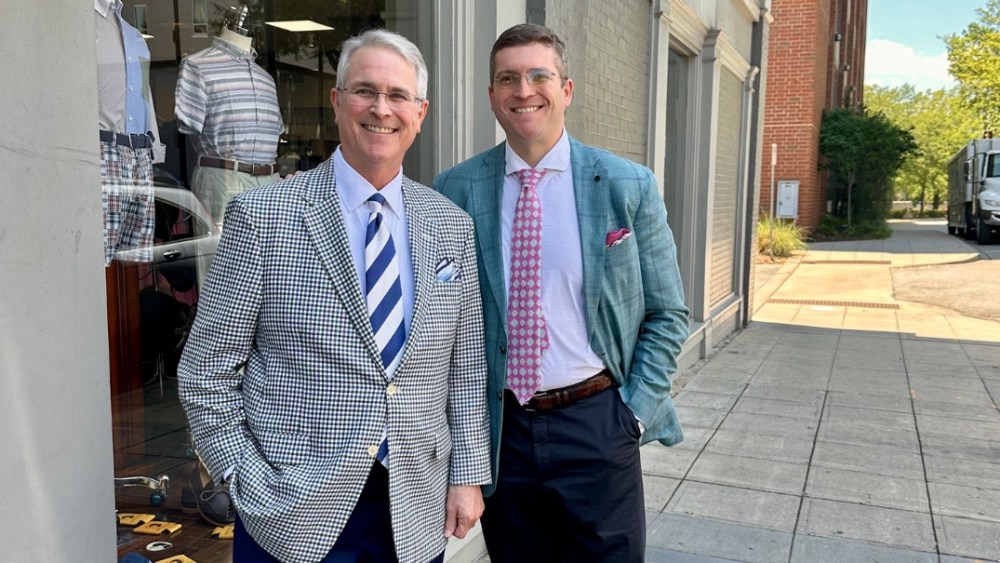 Rush Wilson, 3rd and Jay Wilson outside their store in Greenville, S.C.