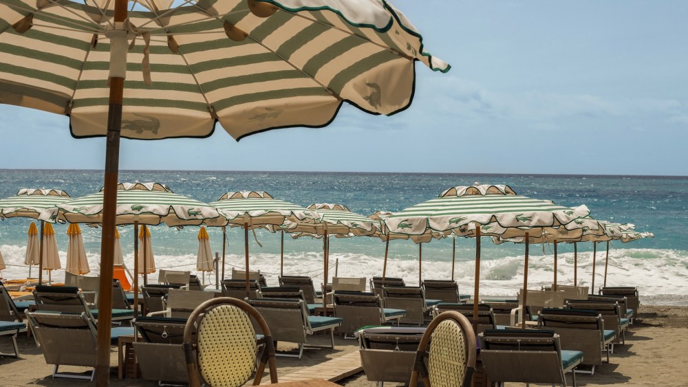 The Lacoste takeover of Tigu Beach in Sestri Levante.