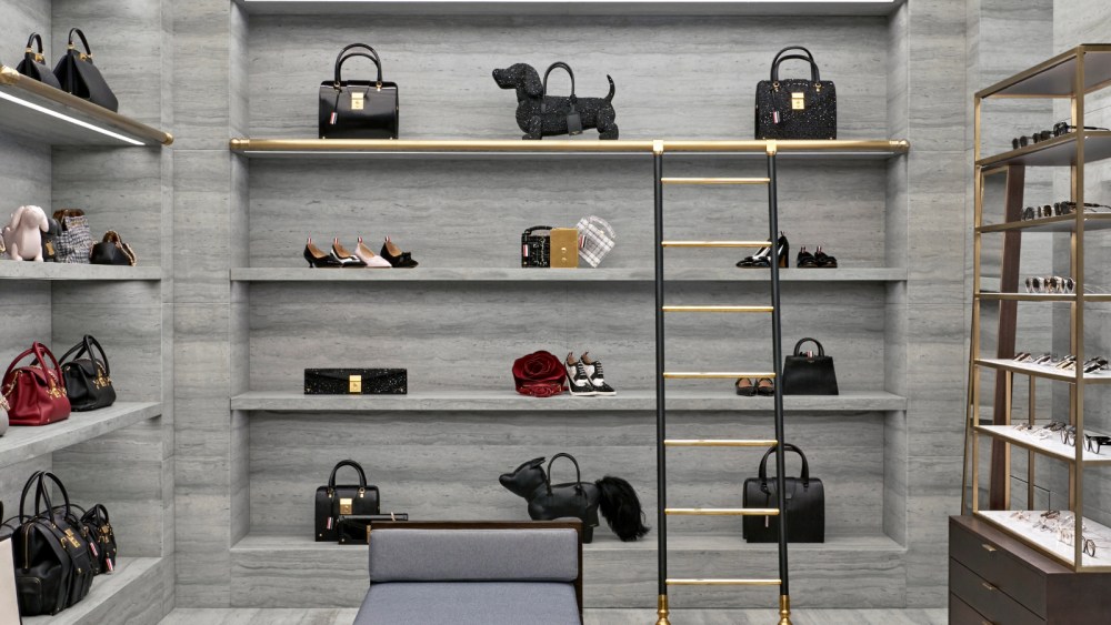 Inside the new Thom Browne accessories store on Madison Avenue.