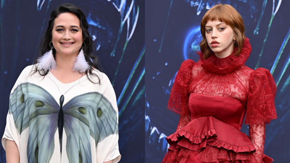 LONDON, ENGLAND - JULY 29: Lily Gladstone and Lily Newmark attend the "Alien: Earth" European Premiere at the Barbican Centre on July 29, 2025 in London, England. (Photo by Kate Green/Getty Images)