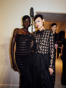 Backstage at Giorgio Armani Privé Fall 2025 Couture at Paris Couture Fashion Week