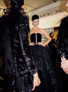 Backstage at Giorgio Armani Privé Fall 2025 Couture at Paris Couture Fashion Week