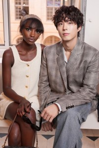 Alice Da Luz and Bogum Park at the Celine Spring 2026 Ready-to-Wear show