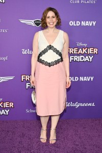 Vanessa Bayer at the "Freakier Friday" Premiere held at El Capitan Theatre on July 22, 2025 in Los Angeles, California.