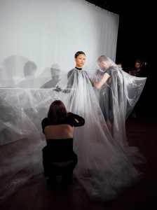 Backstage at Iris Van Herpen Fall 2025 Couture Collection at Paris Couture Week