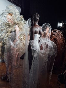 Backstage at Iris Van Herpen Fall 2025 Couture Collection at Paris Couture Week