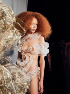Backstage at Iris Van Herpen Fall 2025 Couture Collection at Paris Couture Week