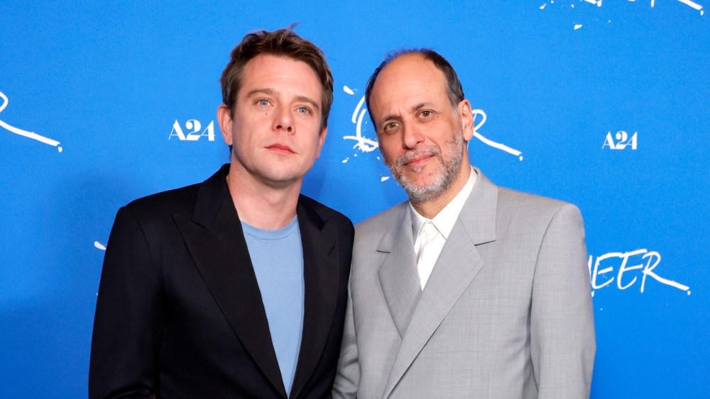 LOS ANGELES, CALIFORNIA - NOVEMBER 13: (L-R) Jonathan Anderson and Luca Guadagnino attend the Los Angeles premiere of A24's "Queer" at DGA Theater Complex on November 13, 2024 in Los Angeles, California. (Photo by Frazer Harrison/Getty Images)