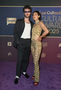 Chrome Sparks, Miya Folick at the Las Culturistas Culture Awards held at The Orpheum on July 17, 2025 in Los Angeles, California.