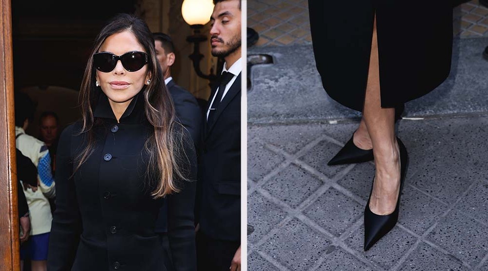 Lauren Sánchez wears Balenciaga Knife Pumps at the house's fall 2025 couture show in Paris.