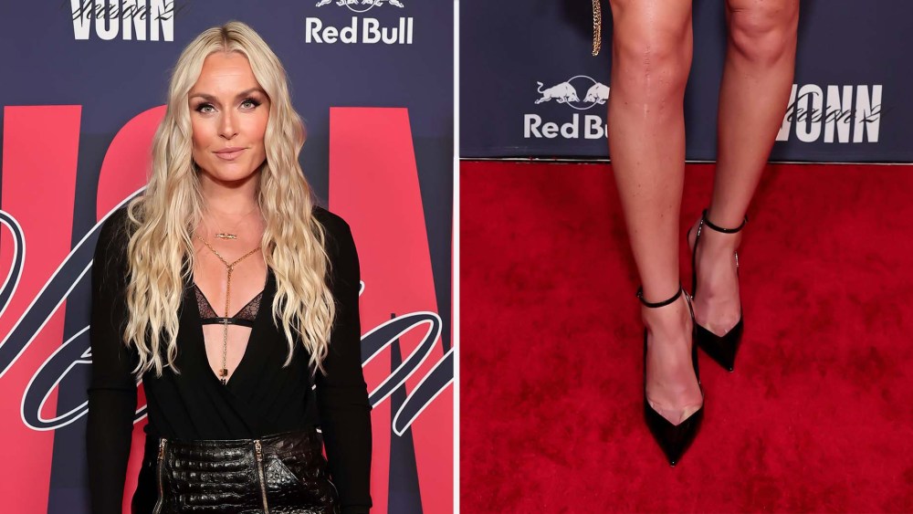 Lindsey Vonn stepped out inn black ankle-strap stilettos for her namesake Red Bull celebration on Tuesday evening.