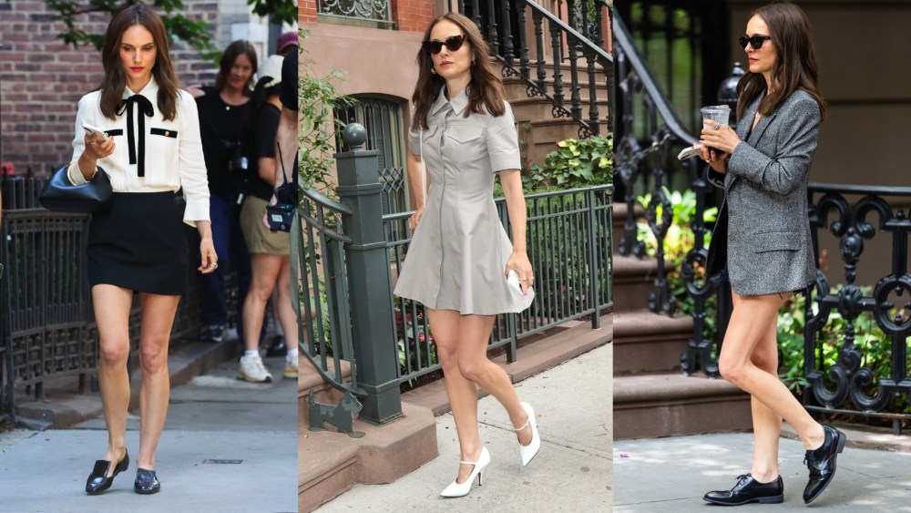Natalie Portman is seen on the set of 'Good Sex' on July 2 in New York.