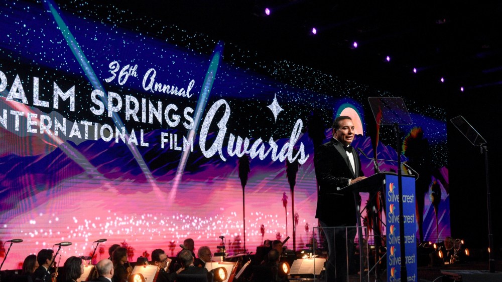 PALM SPRINGS, CALIFORNIA - JANUARY 03: Nachhattar Singh Chandi, Festival Chairman, PSIFF speaks onstage during the 36th Annual Palm Springs International Film Awards at Palm Springs Convention Center on January 03, 2025 in Palm Springs, California. (Photo by Vivien Killilea/Getty Images for Palm Springs International Film Society)