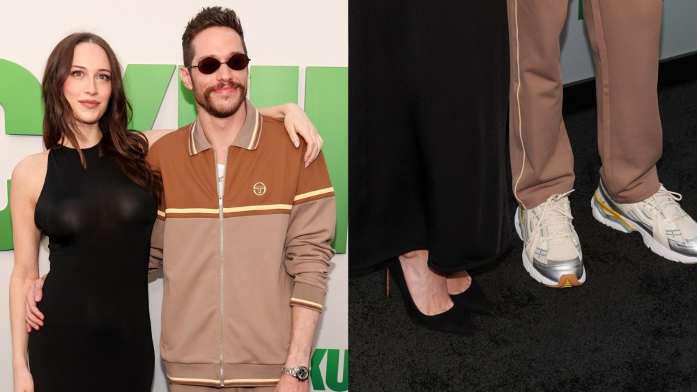 Elsie Hewitt, Pete Davidson at The Pickup World Premiere held at Regal LA Live on Sunday in Los Angeles.