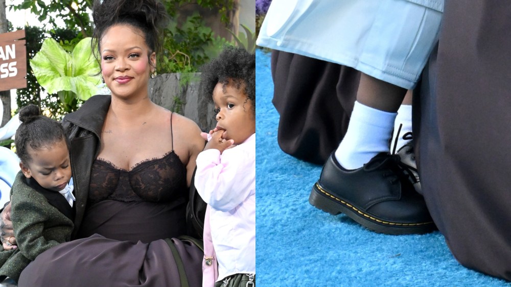 Riot Rose Mayers, Rihanna, and RZA Athelston Mayers  arrives at the Los Angeles Premiere Of Paramount Pictures “Smurfs” at Paramount Pictures Studios on Sunday in Los Angeles, California.