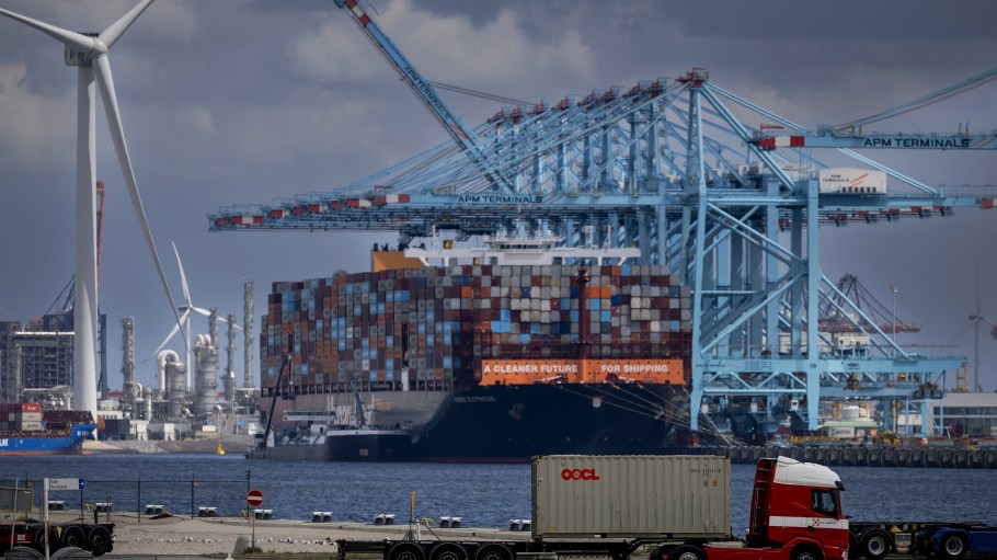 According to E2open’s Ocean Shipping Index, Rotterdam (seen here) and Hamburg were the top two global ports contributing to longer export time performance in the second quarter.
