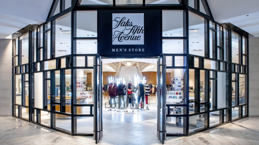 The entrance to the Saks men's store in Boston.