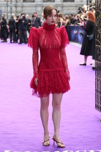 LONDON, ENGLAND - JULY 30: Emma Myers attends the "Wednesday" Season 2, Part 1 premiere at Central Hall, Westminster on July 30, 2025 in London, England. (Photo by Tristan Fewings/Getty Images)