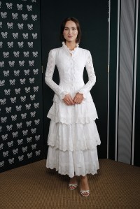 LONDON, ENGLAND - JULY 06: Maude Apatow, wearing Ralph Lauren, attends the Ralph Lauren suite during The Championships, Wimbledon at All England Lawn Tennis and Croquet Club on July 06, 2025 in London, England. (Photo by Darren Gerrish/WireImage Getty Images for Ralph Lauren)