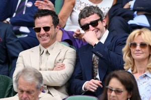 LONDON, ENGLAND - JULY 13: Andrew Scott and Paul Mescal attend day fourteen of the Wimbledon Tennis Championships at the All England Lawn Tennis and Croquet Club at All England Lawn Tennis and Croquet Club on July 13, 2025 in London, England. (Photo by Karwai Tang/WireImage)