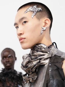 Backstage at Yuima Nakazato Fall 2025 Couture at Paris Couture Fashion Week