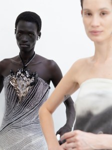 Backstage at Yuima Nakazato Fall 2025 Couture at Paris Couture Fashion Week