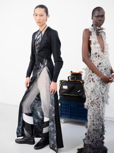 Backstage at Yuima Nakazato Fall 2025 Couture at Paris Couture Fashion Week