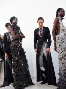 Backstage at Yuima Nakazato Fall 2025 Couture at Paris Couture Fashion Week