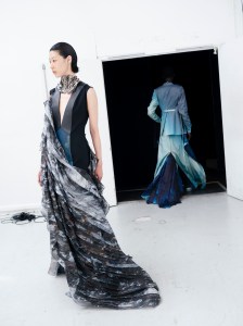 Backstage at Yuima Nakazato Fall 2025 Couture at Paris Couture Fashion Week