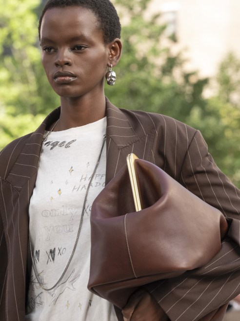 NEW YORK, USA - SEPTEMBER 09: A model walks the runway during the Coach Ready to Wear Spring/Summer 2025 fashion show as part of the New York Fashion Week on September 9, 2024 in NY. (Photo by Victor VIRGILE/Gamma-Rapho via Getty Images)