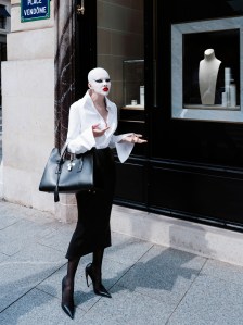 Hannah Rose in Matières Fécales' fall 2025 campaign