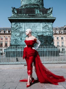 Hannah Rose in Matières Fécales' fall 2025 campaign