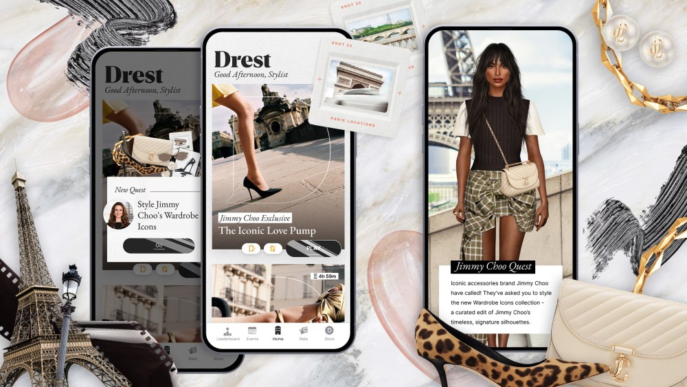 Fashion gaming app Drest is working with Jimmy Choo on a new styling challenge.