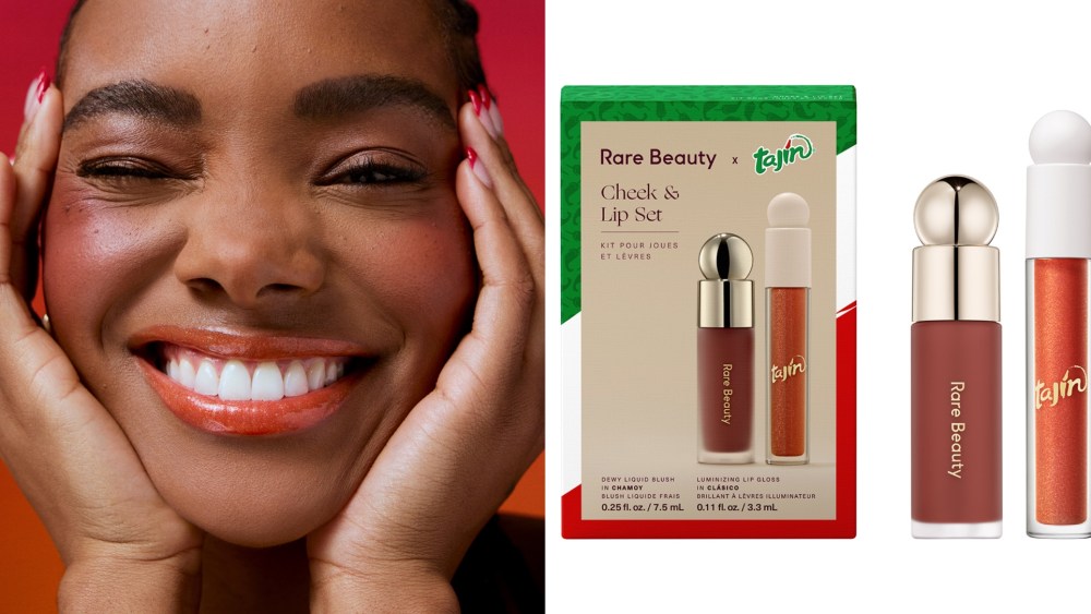 Rare Beauty's new Cheek and Lip Set with Tajín.