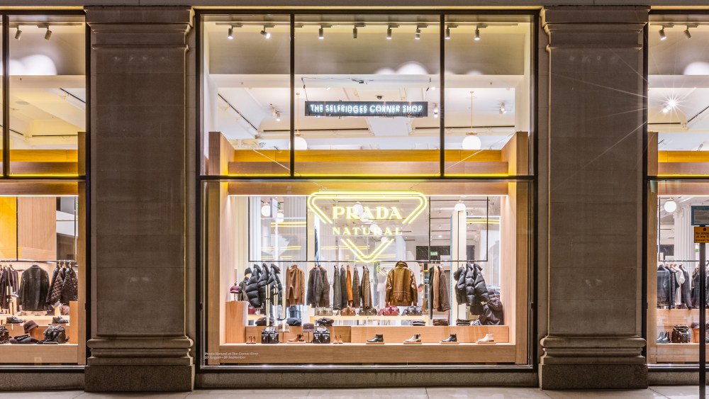 Prada Natural pop-up at the Selfridges' Corner Shop.